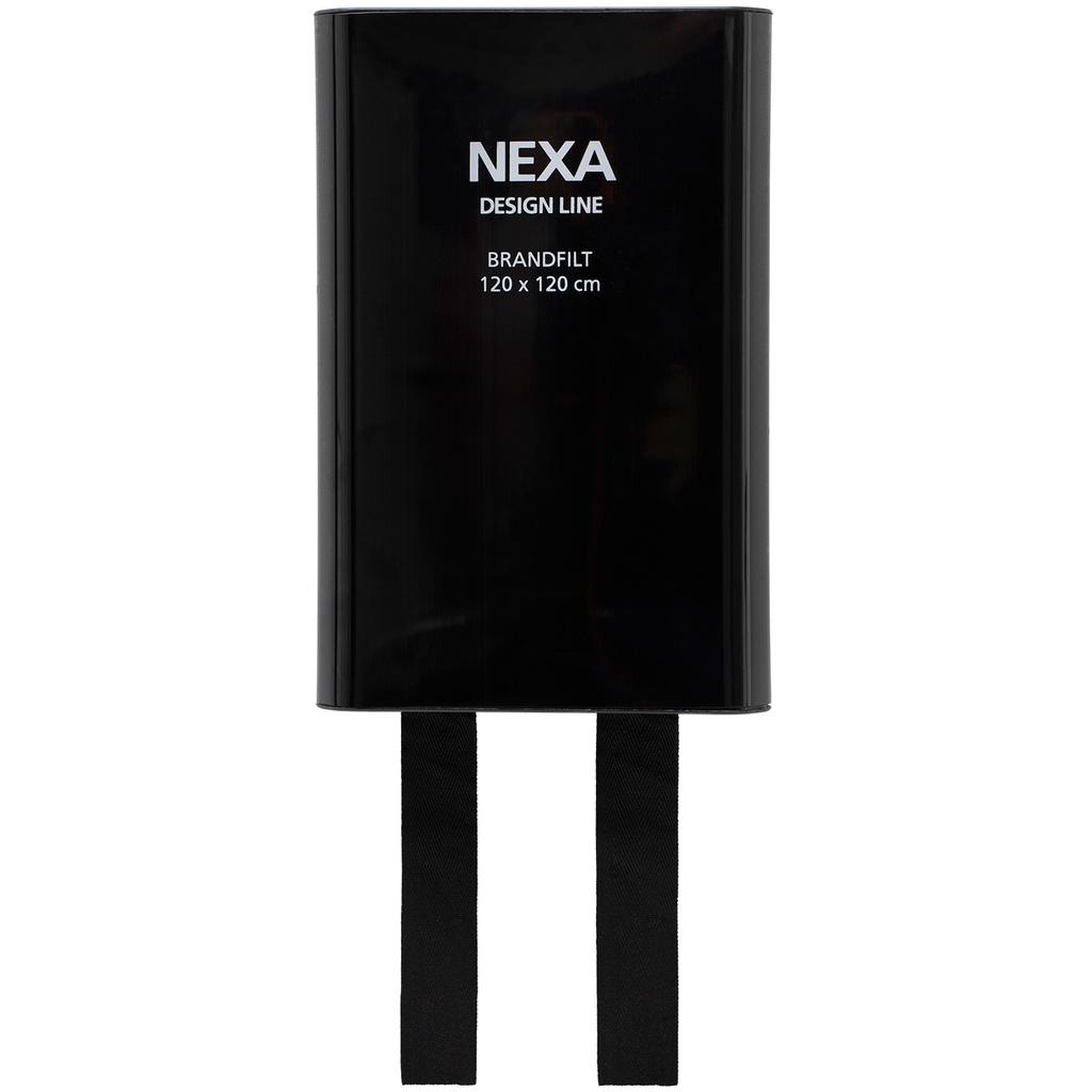 NEXA Fire & Safety FBDH-104 Brandfilt Svart 120x120 cm Hårdbox