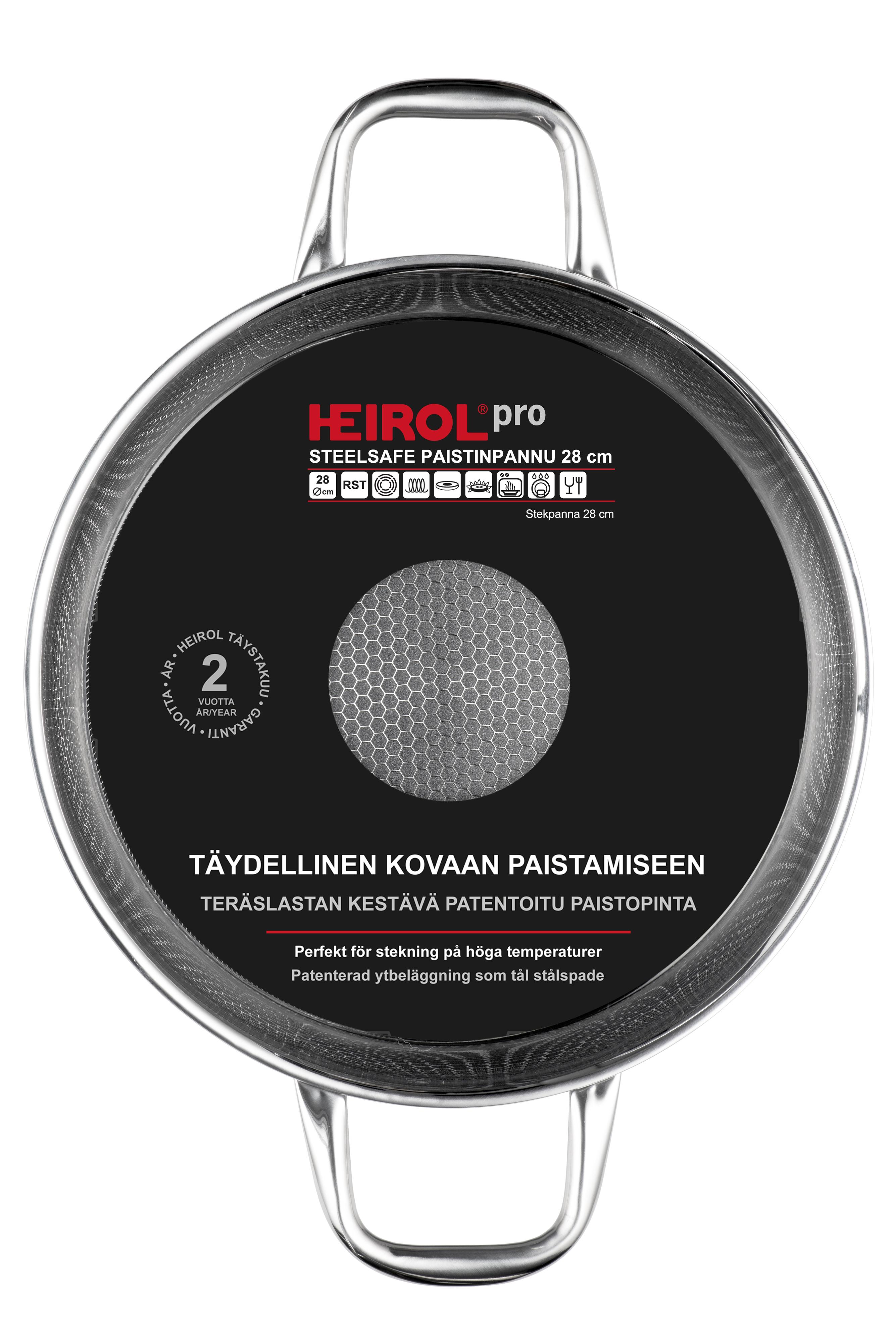 Steelsafe stekpanna med två handtag 28 cm