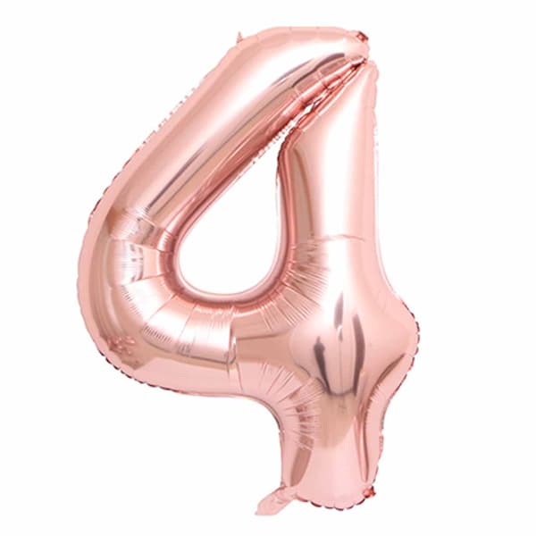 Stor Sifferballong i Roséguld för Födelsedag Fest 102cm 4