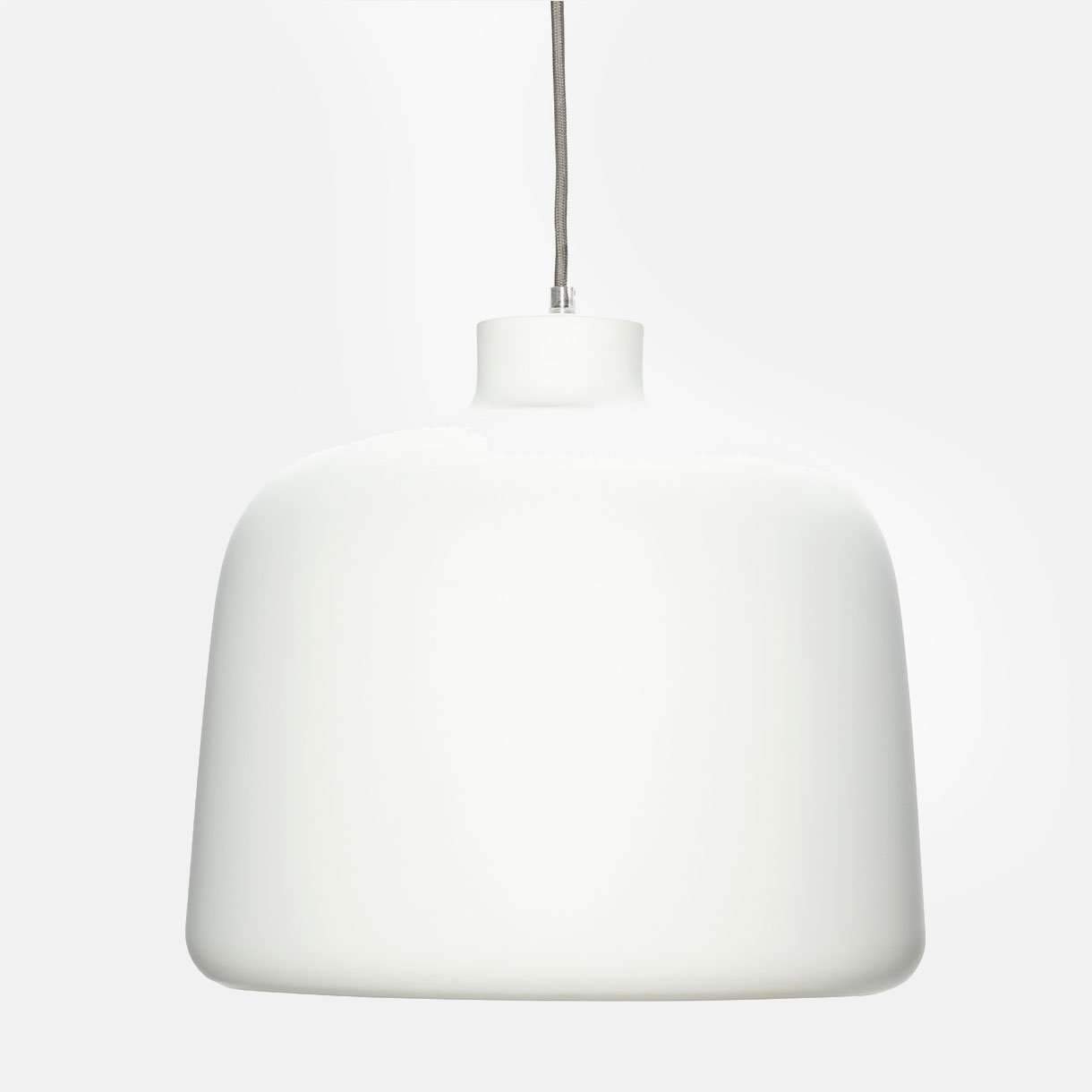 Lampe, aluminium, hvid/kobber