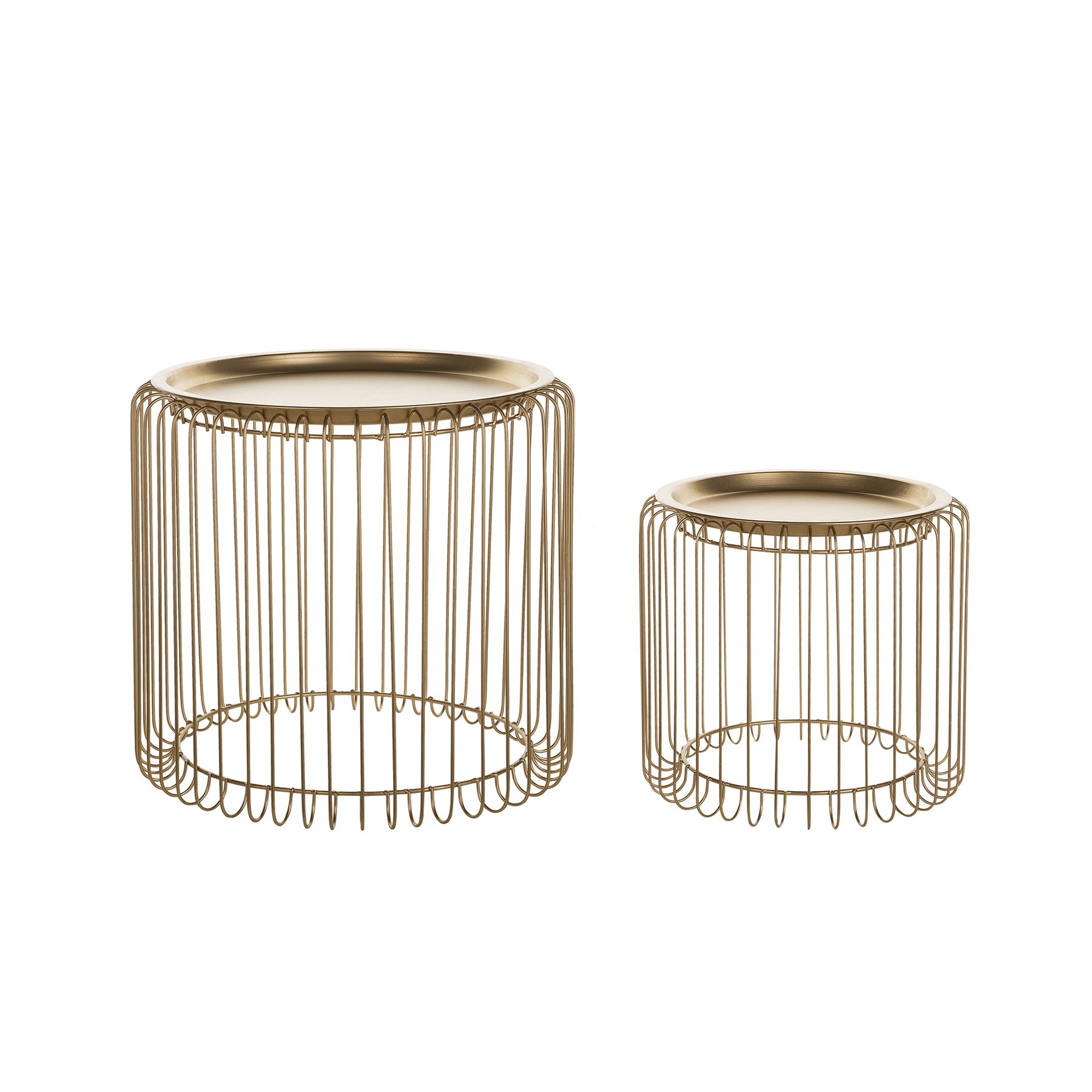 Sidebord 2 stk. Guld BERINO