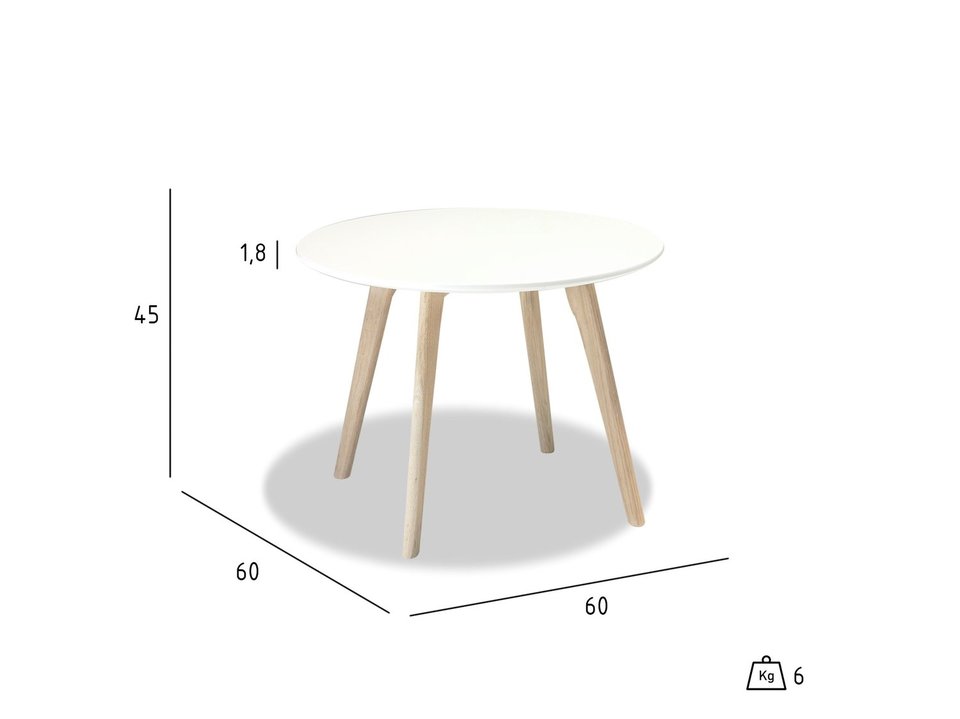 Furnhouse Life Sofabord, Hvid Top, Sort Træben, 60x60x45 cm Furnhouse Life Sofabord, Hvid Top, Sort Træben, 60x60x45 cm