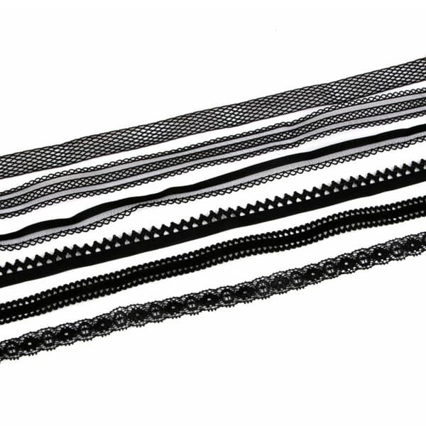 12-pakkaus trendikäs värikäs choker kaulakoru venyte pitsi