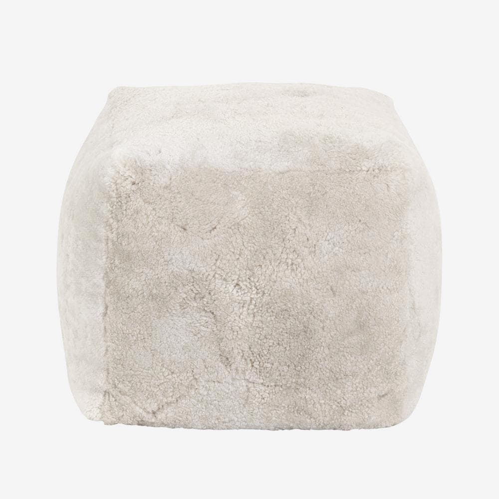 fåre skin puff - Hvid