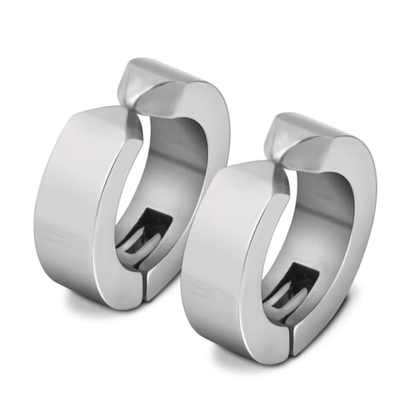 Silver Fake Piercing Öron Stor Ring Örhänge Metall Fakepiercing