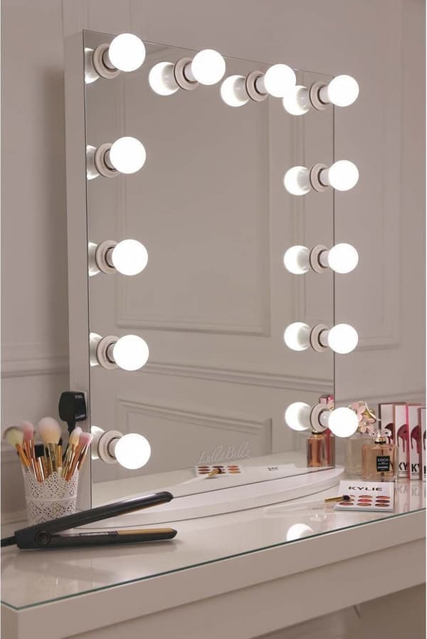 Bright Beauty Vanity Alessia - hollywood peili - meikkipeili - peili valaistus - valkoinen - himmennettävissä