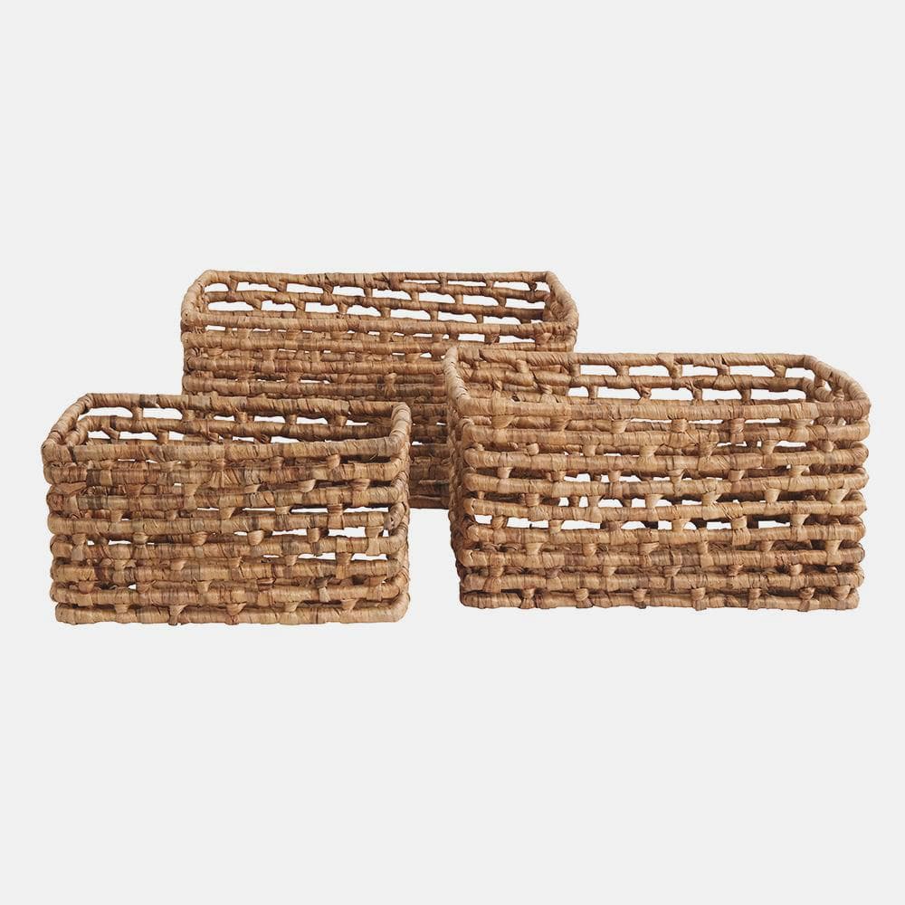 Water hyacinth basket, s/3