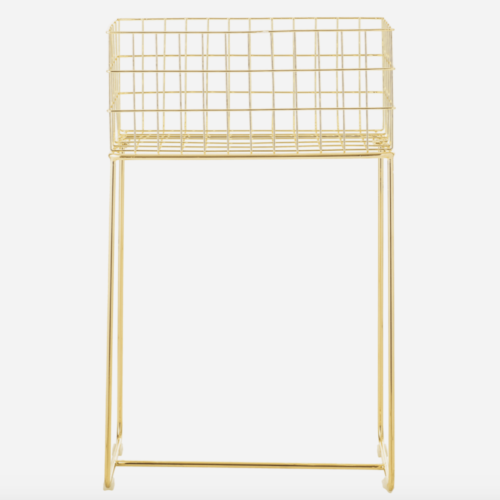 Deer Opbevarings Kurv, Guld, Metal