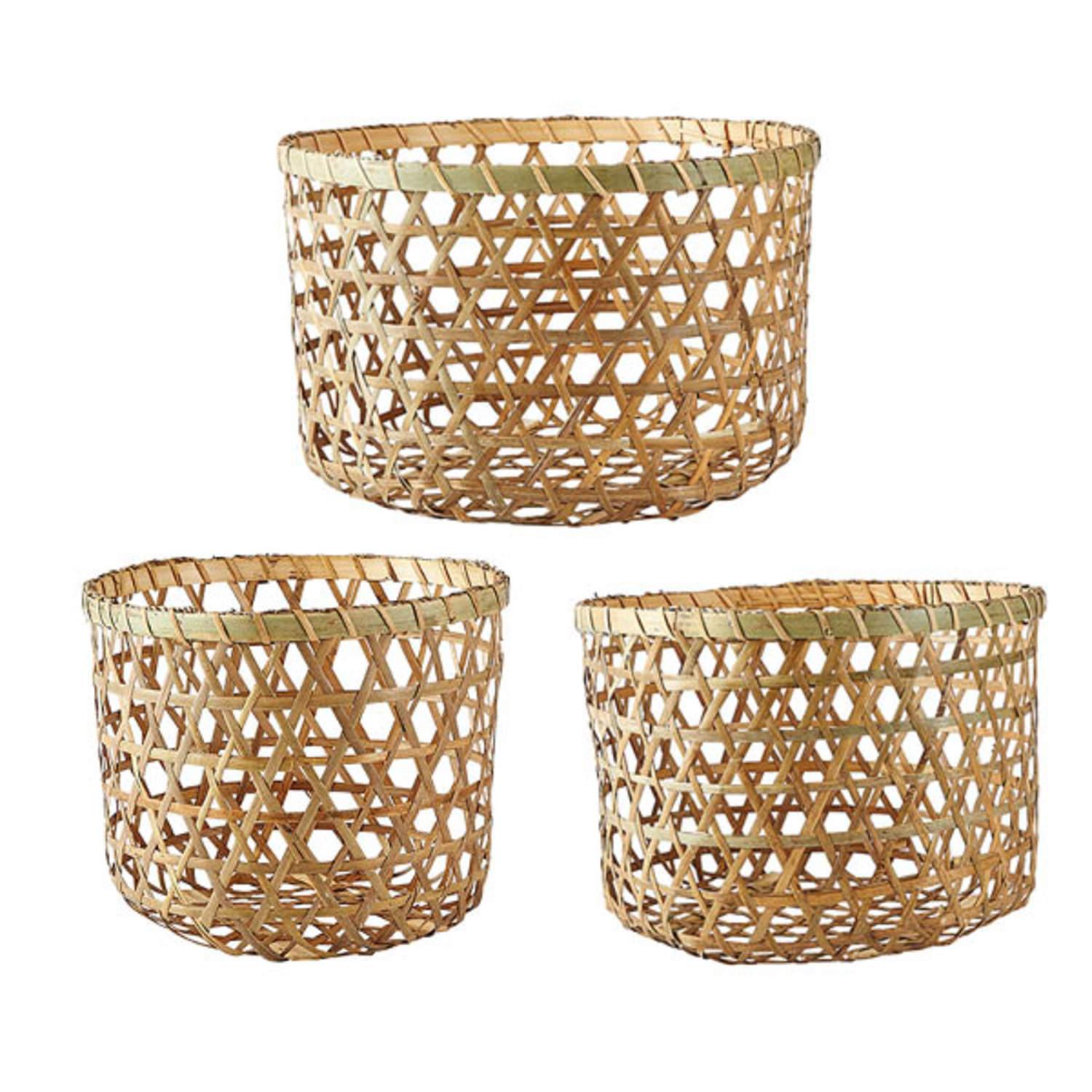 Korgar bambu (3 delar)