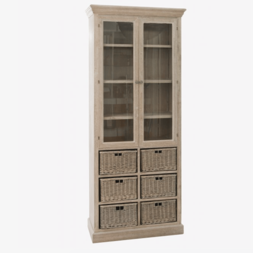 Vitrine med 2 døre & 6 kurve