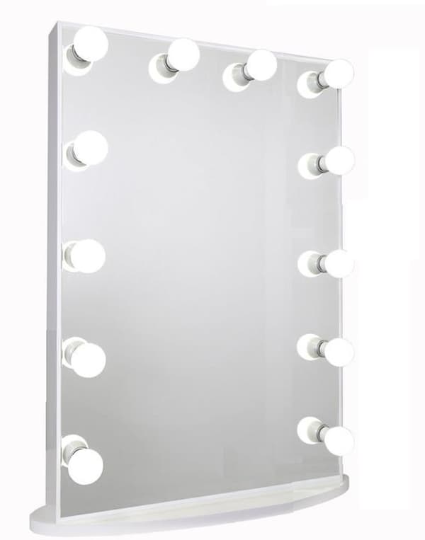 Bright Beauty Vanity Alessia - makeup spejl -make up spejl med belysning - hollywood spejl - schminke spejl med lys - hvid - dæmpbar