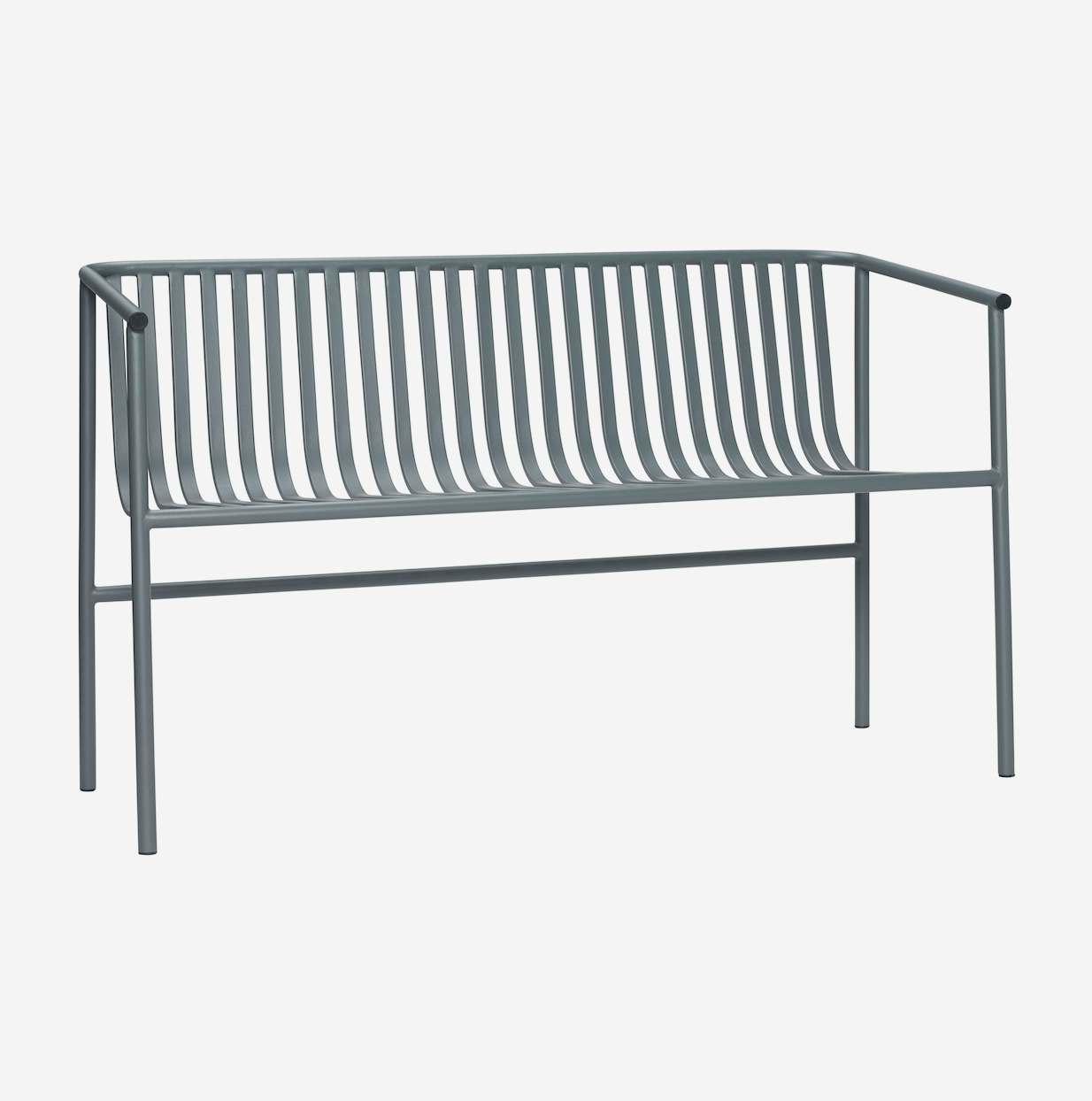 Bænk, metal, grå