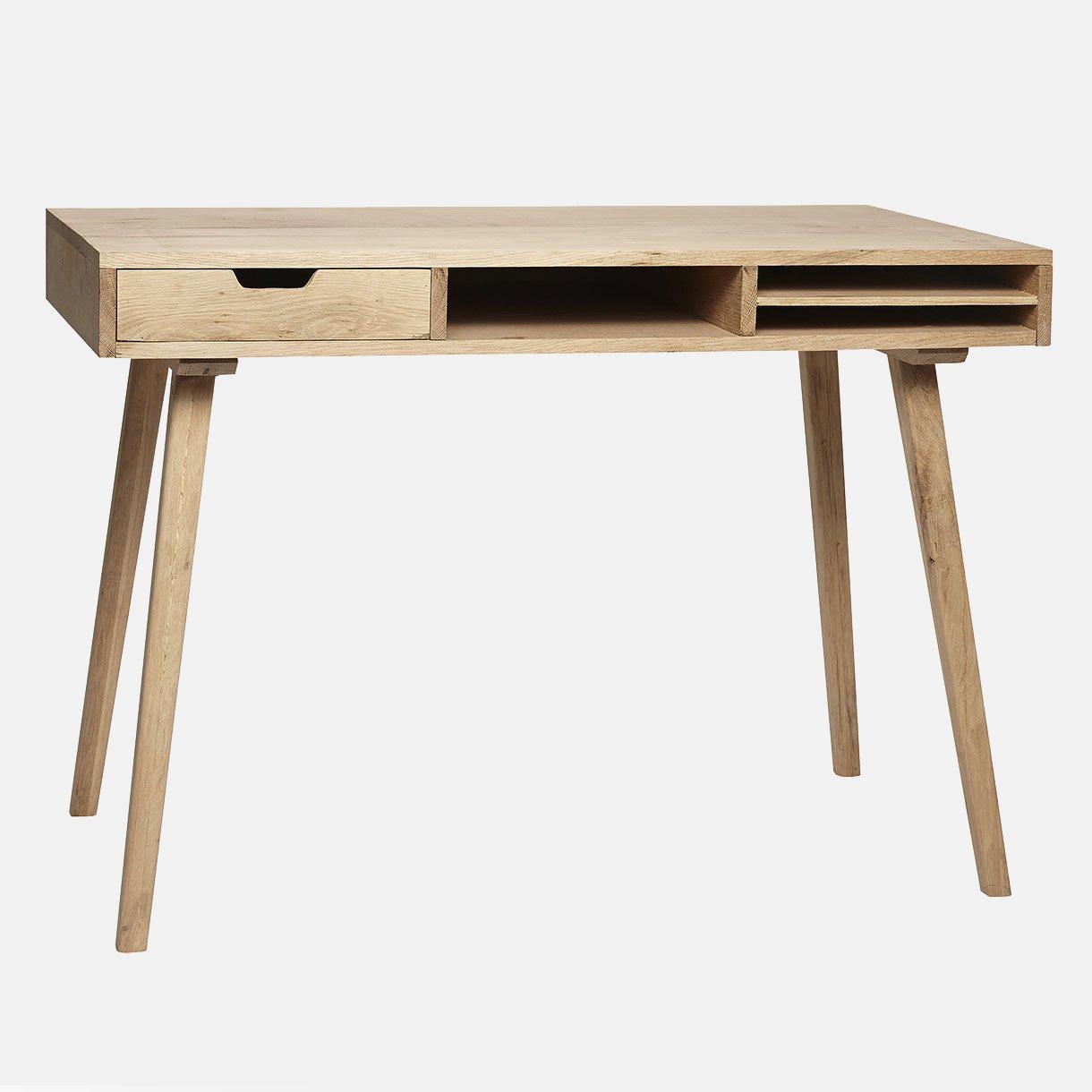 Skrivebord m/rum, egetr, natur