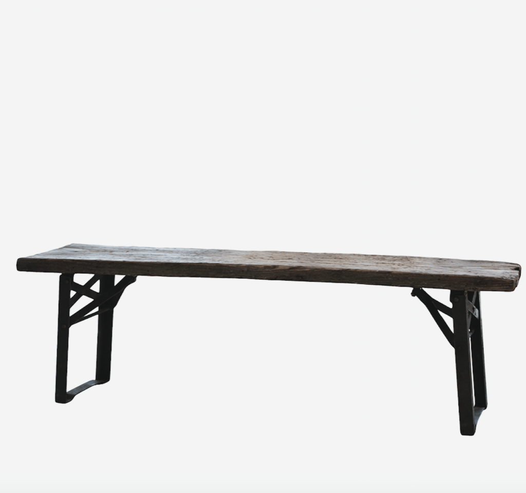 Bænk i genbrugstræ