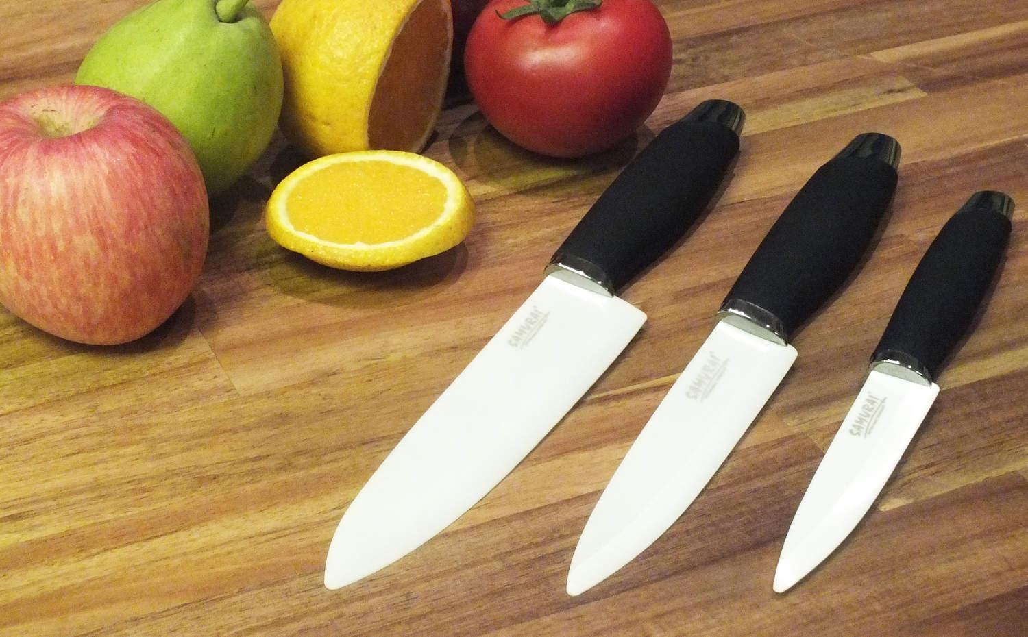Samurai - Knivar i keramik (vita) - FRAKTFRITT