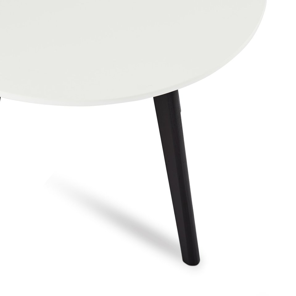 Furnhouse Life Sofabord, Hvid Top, Sort Træben, 60x60x45 cm Furnhouse Life Sofabord, Hvid Top, Sort Træben, 60x60x45 cm