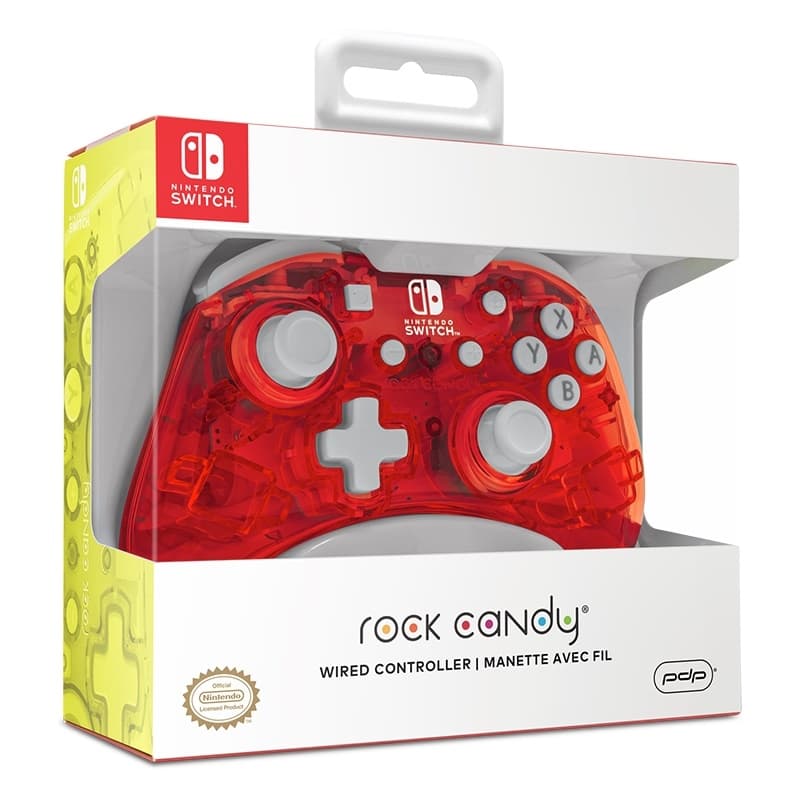 PDP Switch Rock Candy Wired Controller - Stormin Cherry