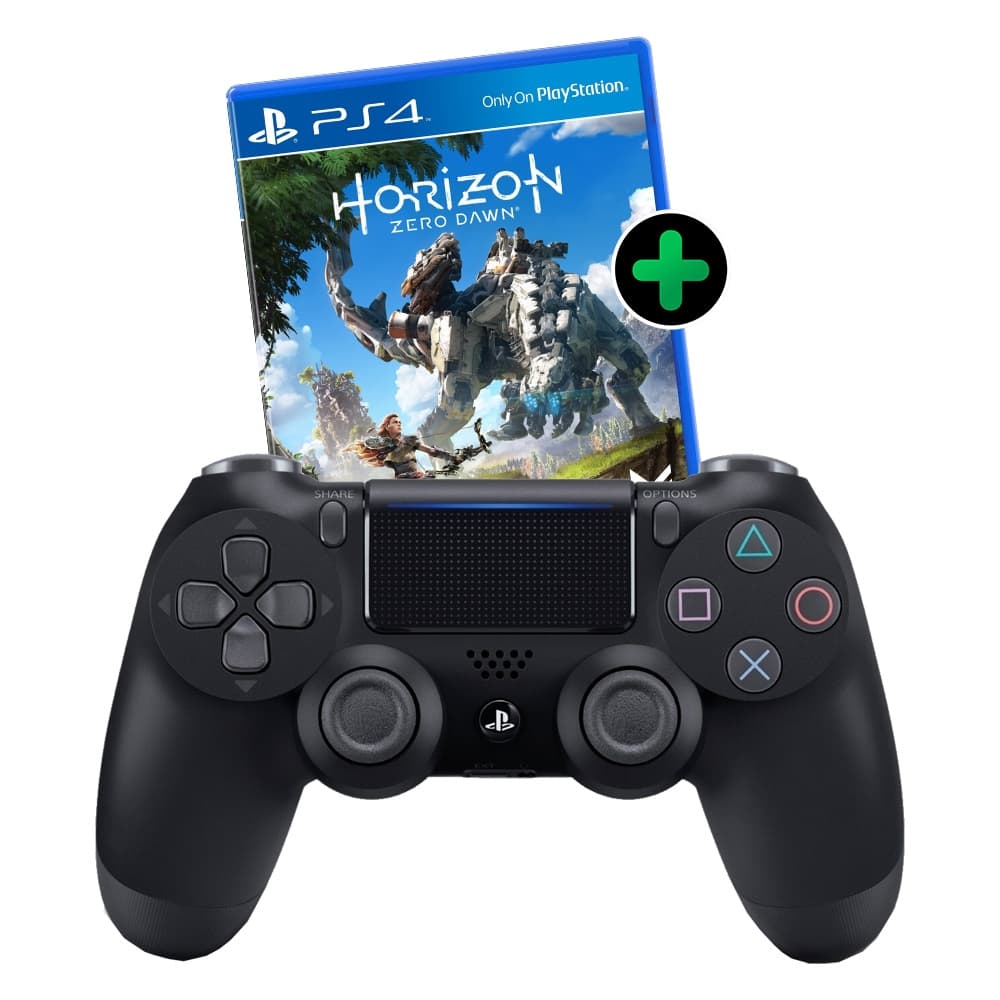 Dualshock 4 Black Fortnite + Horizon Zero Dawn