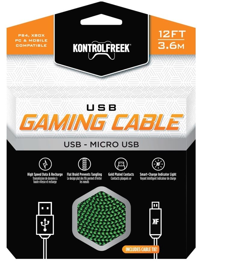 Kontrol Freek USB CABLE - GREEN AND BLACK