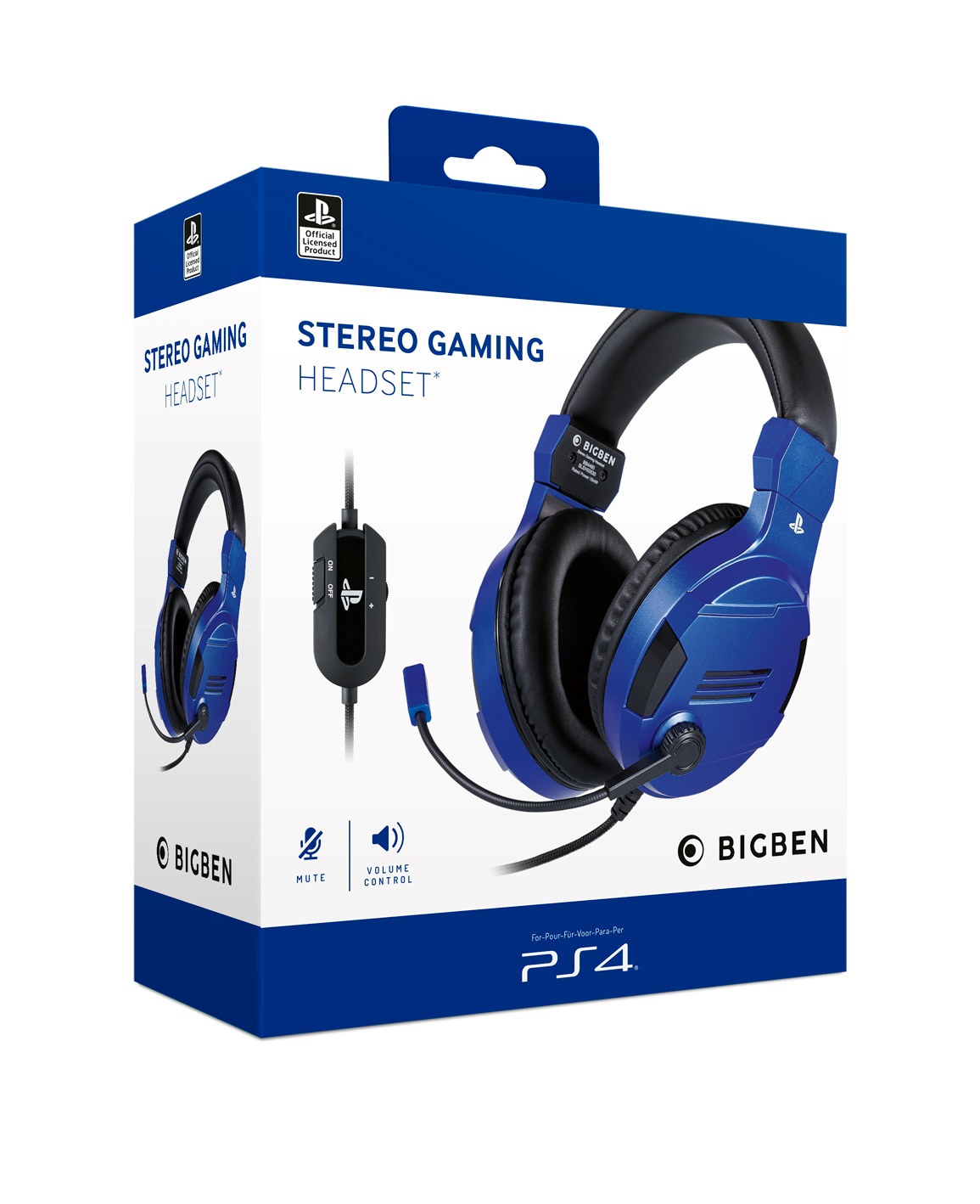 PS4 Gaming Headset V3 Blue Sony licensed Spil