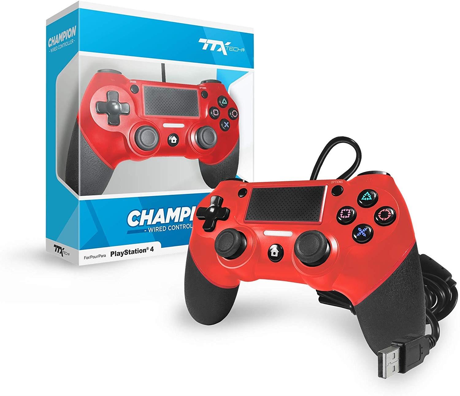 TTX PS4 Champion Wired Cont. Red