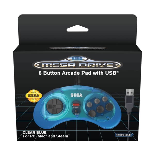 Retro-Bit SEGA Mega D. 8-B USB Blue