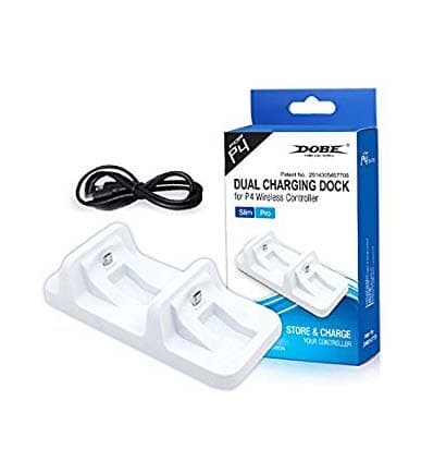 Dubbel Laddstation till PS4/PS4 Slim/PS4 Pro, Vit