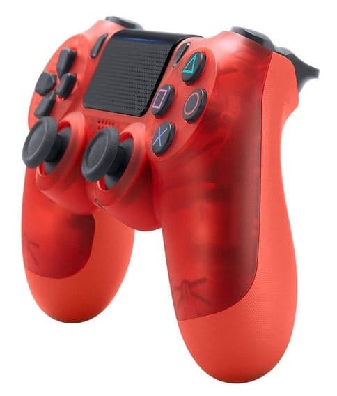 Trådlös handkontroll till PS4, Röd/Transparent