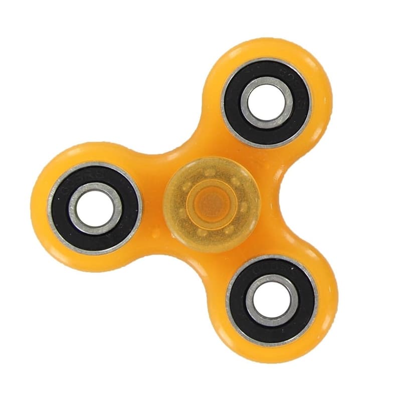 Fidget Hand Spinner, Självlysande, Gul