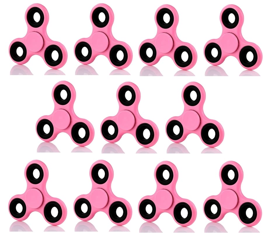 Fidget Spinner, Rosa, 10-pack
