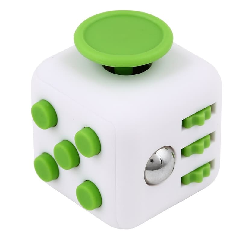 Fidget Cube, Hvid / Grøn