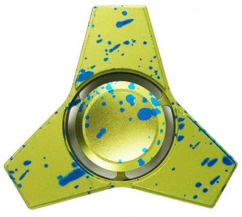 Fidget Spinner i metall, Yellow n Blue