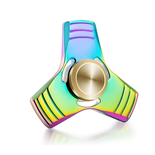 Fidget Spinner i metall, Ufo, Regnbåge