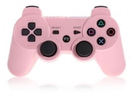 Trådlös handkontroll till PS3 med Bluetooth & DoubleShock 3, Rosa
