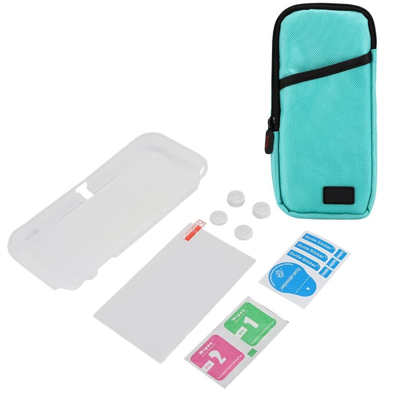 Väska med tillbehör till Nintendo Switch Lite, Turkos