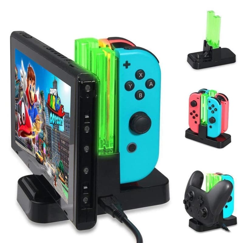 Laddningsstation till Nintendo Switch + Joy-Cons & Handkontroll