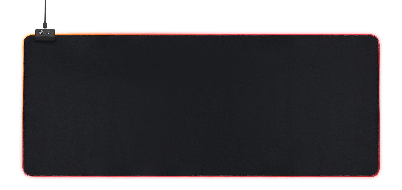 DELTACO GAMING musmatta med RBG-belysning, 90x36x0,4cm, svart