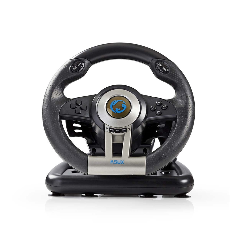 Ratt for spill | Alternativ for manuelt gir | Fotpedaler Spilljoystick | Tvungen vibrasjon | Strømtilførsel via USB