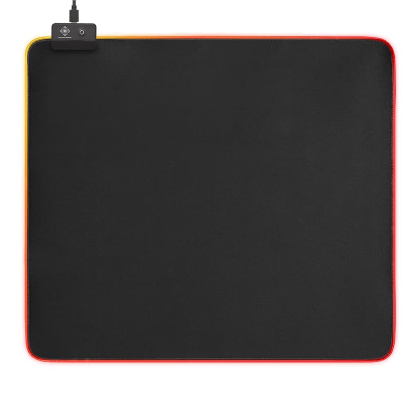 DELTACO GAMING RGB mousepad, 450x400x4mm, 13 LED lägen, svart