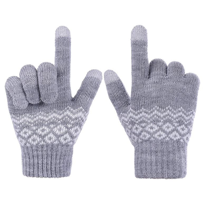 Fingervantar med touchfunktion, Grå/Vit