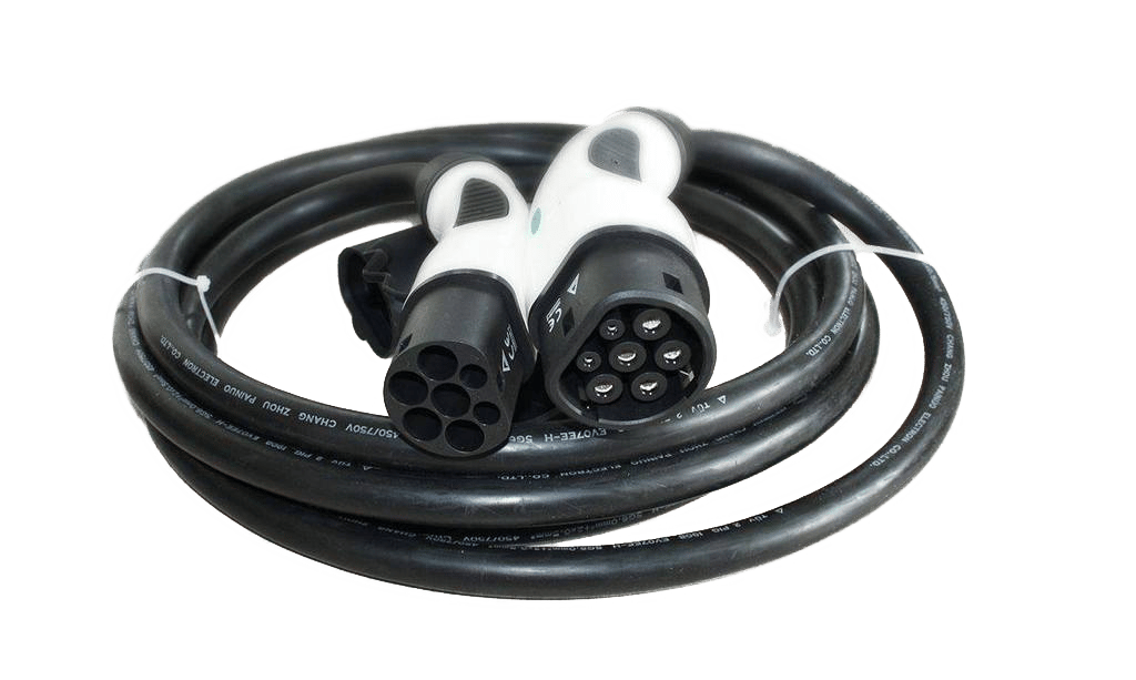 EVconnect Mennekes Type 2 cable, 7m, 16A, three-phase, Tesla, black