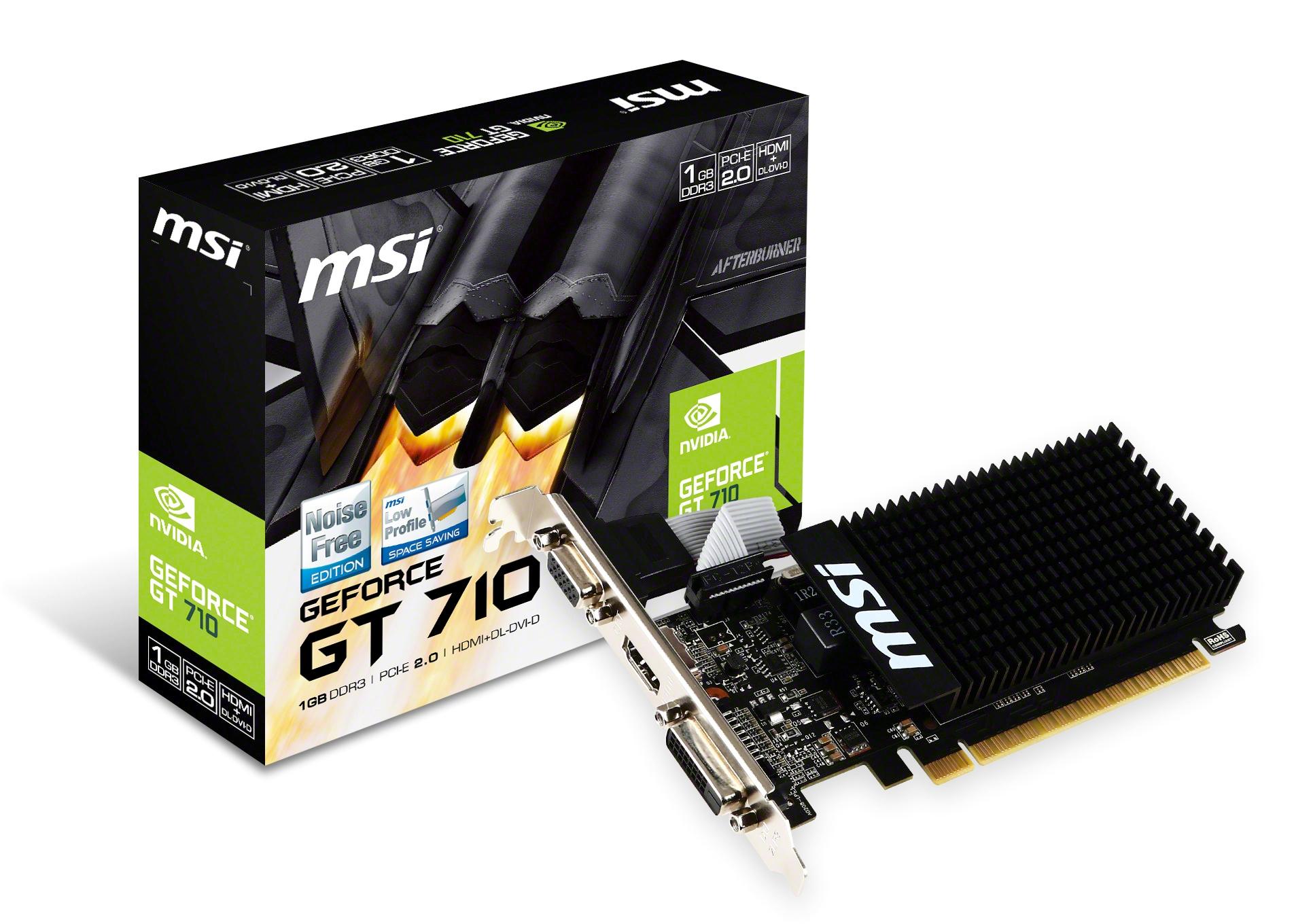 MSI NVIDIA GeForce GT 710 LP 1GB DVI, HDMI, DisplayPort