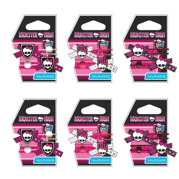 Monster High, Håraccessoarer, 12-pack smala hårsnoddar
