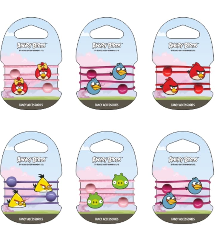 Angry Birds, Håraccessoarer, 6-Pack Hårsnoddar