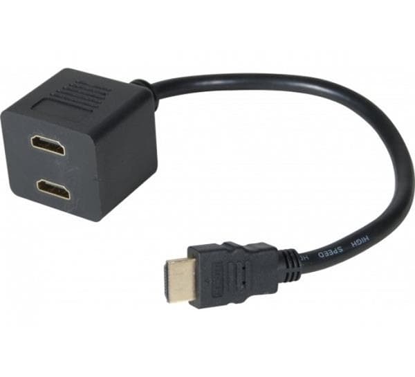 EXC HDMI Male to 2 x HDMI Female splitter Cord (audio)