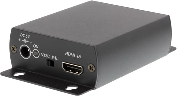 Signalkonverter fra HDMI til komposit med lyd og stereolyd, PAL/NTSC,