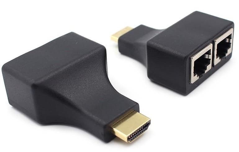 HDMI extender via cat-5e/cat 6 kabel, 30 m