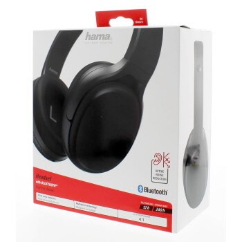 HAMA Hodetelefon Tour ANC Over Ear BT Svart | CDON Hama Tour ANC Over Ear Bluetooth Hodetelefoner med Mikrofon