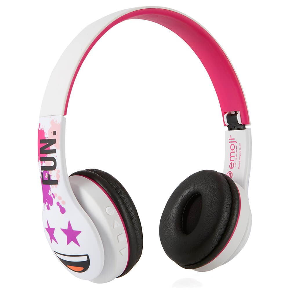 EMOJI Hörlur Fun On-Ear Trådlös Rosa 105dB