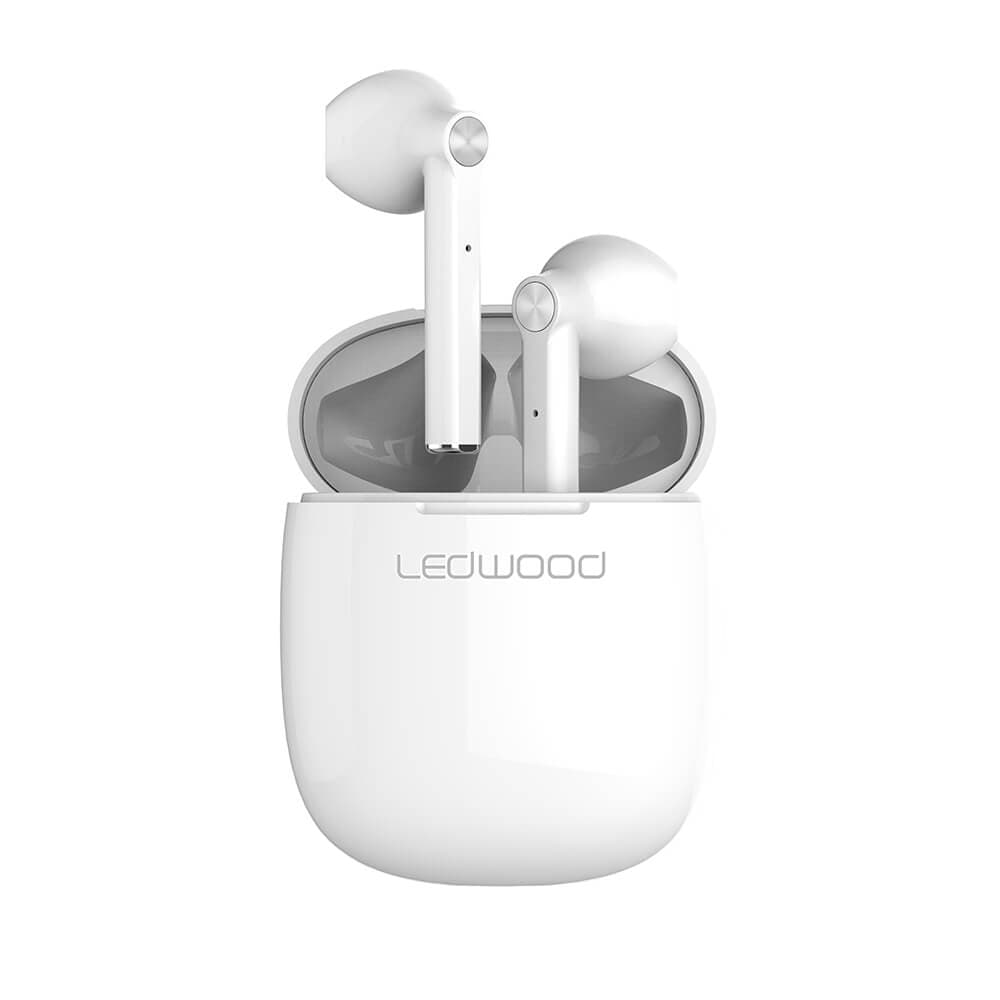 LEDWOOD Hörlur T16 TWS True Wireless In-Ear Arctic Vit Mic